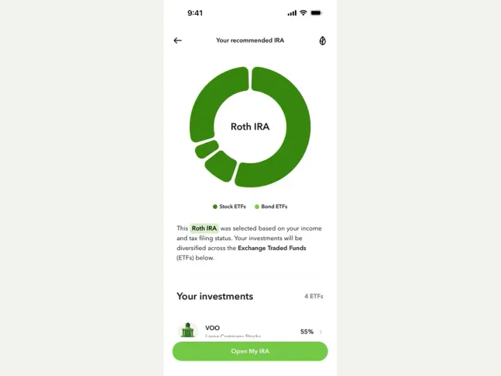 Acorns interface reference
