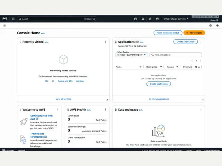 Amazon Web Services (AWS) interface reference