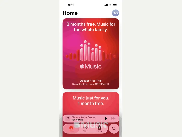 Apple Music interface reference