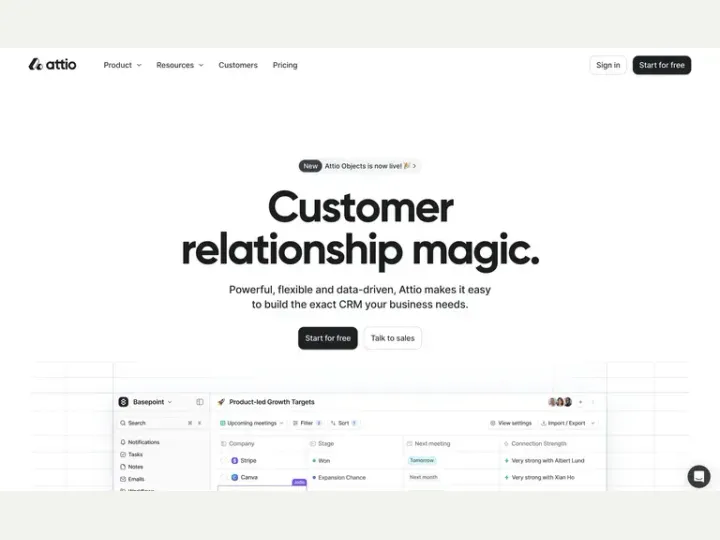 Attio interface reference