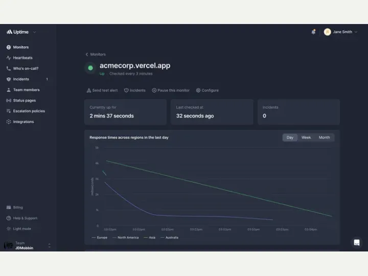 Better Stack interface reference