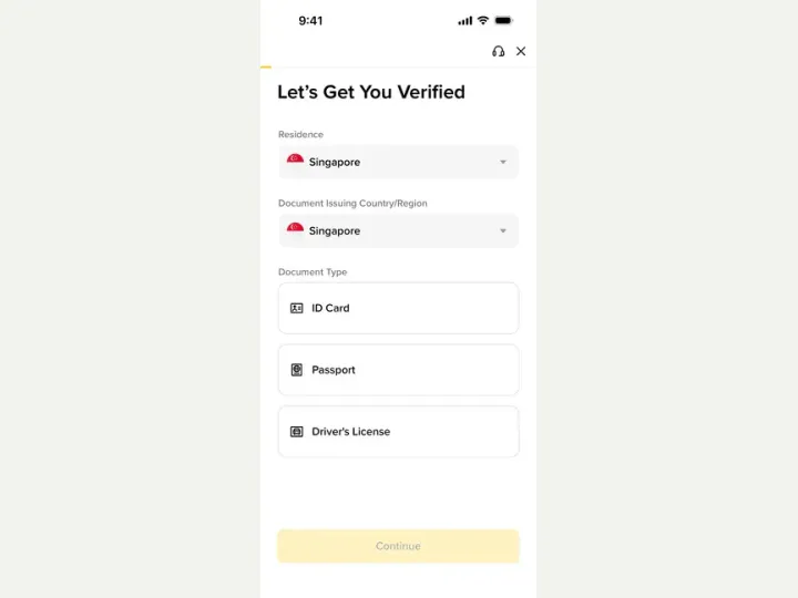 Binance interface reference
