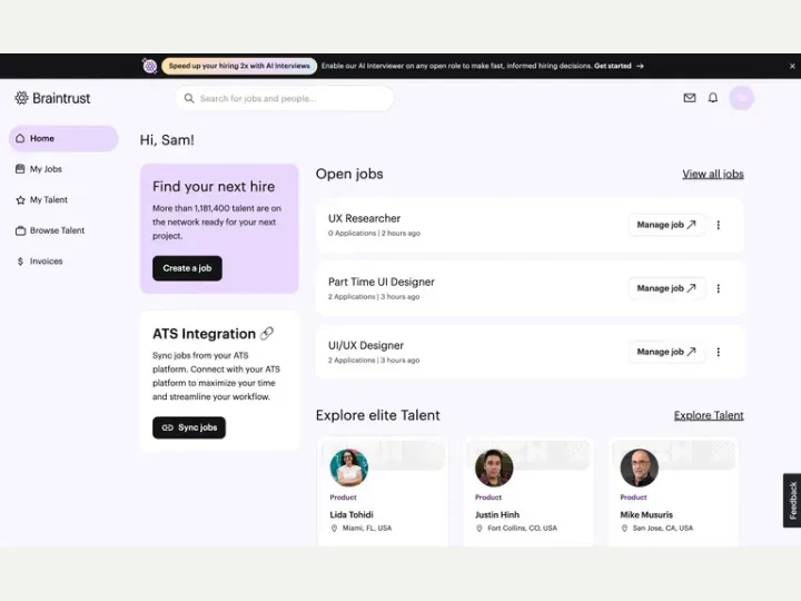Braintrust interface reference