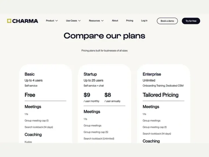 Charma interface reference