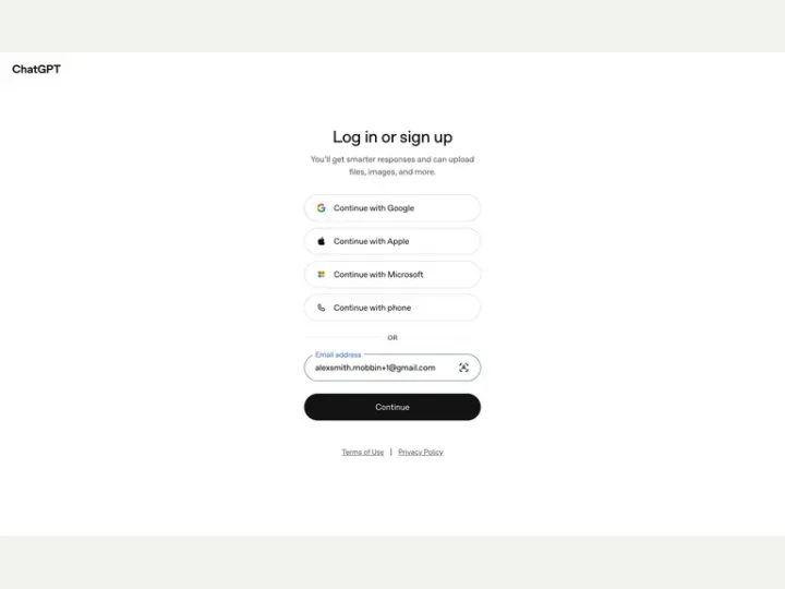 ChatGPT interface reference