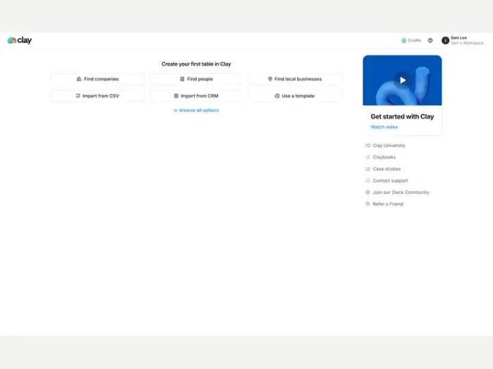 Clay interface reference