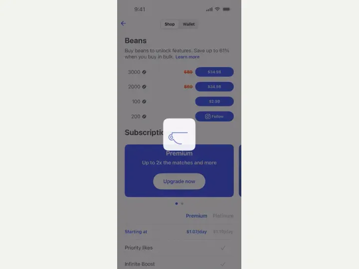 Coffee Meets Bagel interface reference