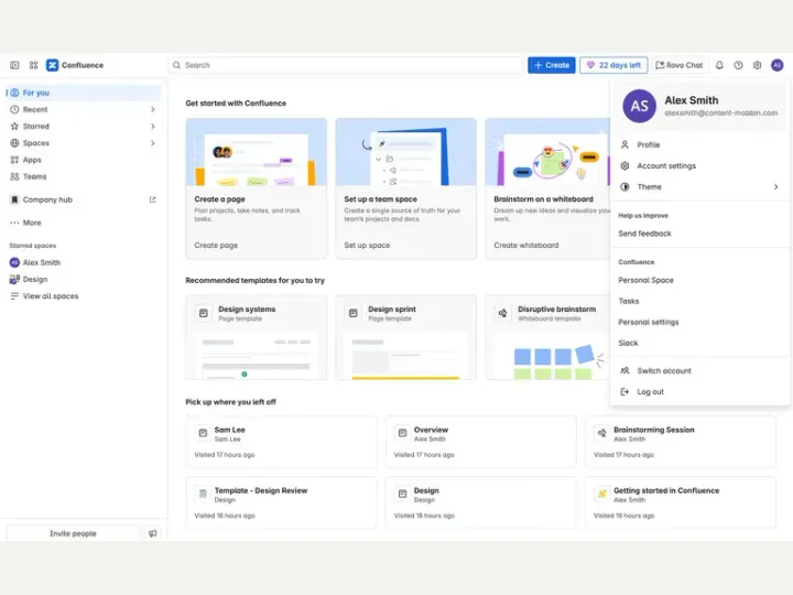 Confluence interface reference