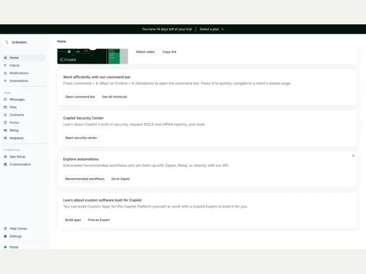 Copilot interface reference