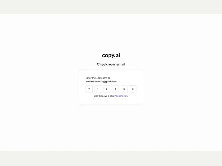 Copy.ai interface reference