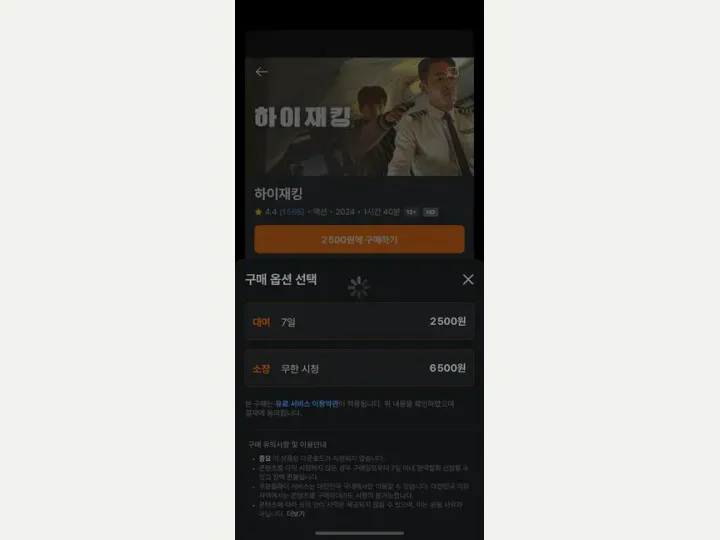 Coupang Play interface reference