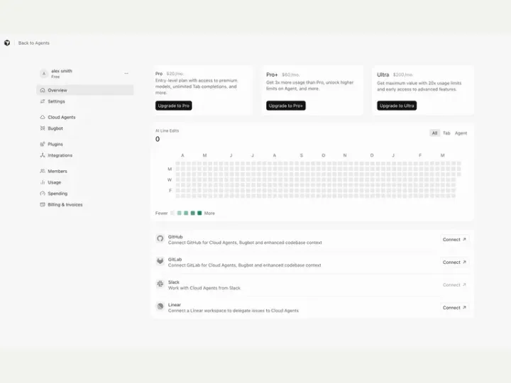 Cursor interface reference