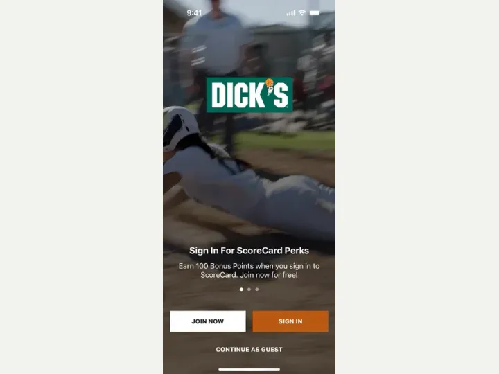 DICK’S Sporting Goods interface reference