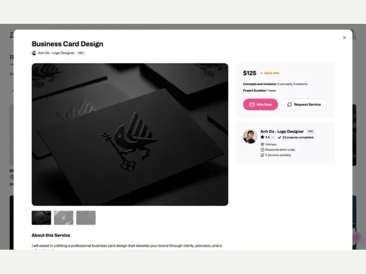 Dribbble interface reference