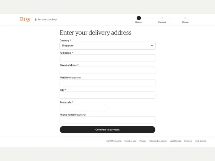 Etsy interface reference