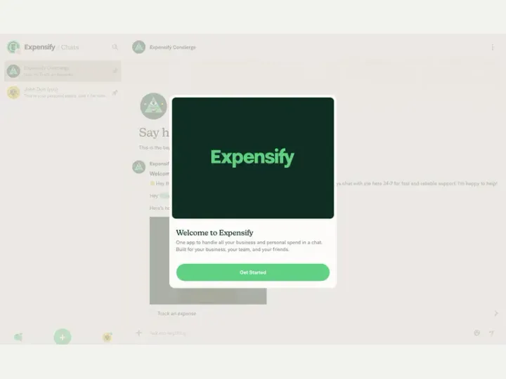 Expensify interface reference