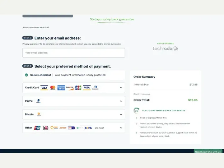 ExpressVPN interface reference