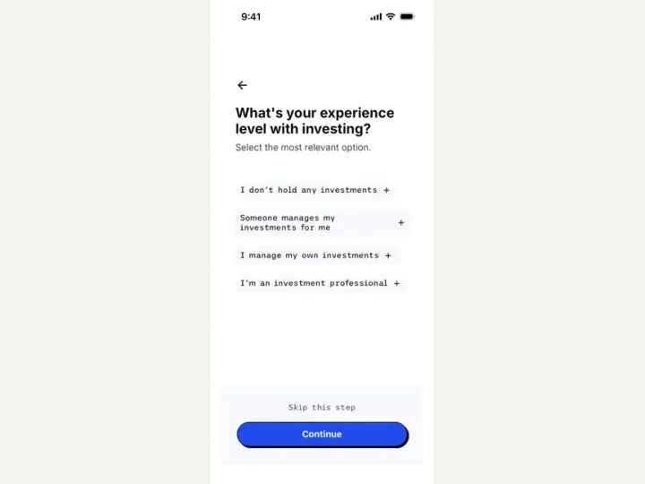 Finimize interface reference