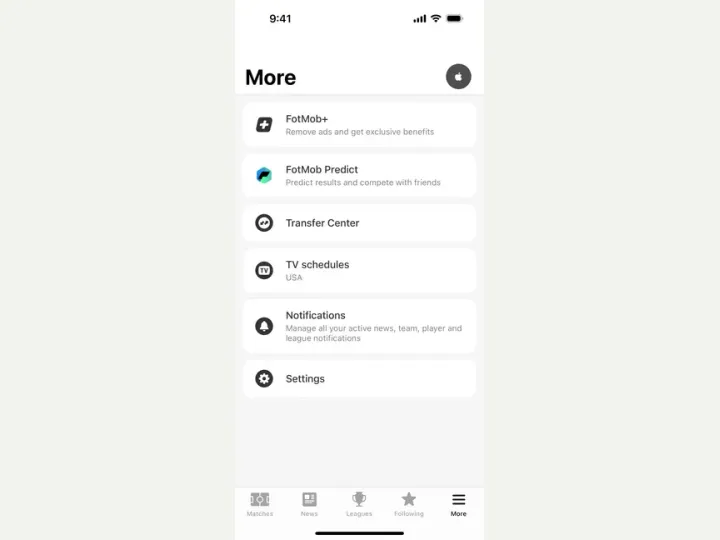 FotMob interface reference