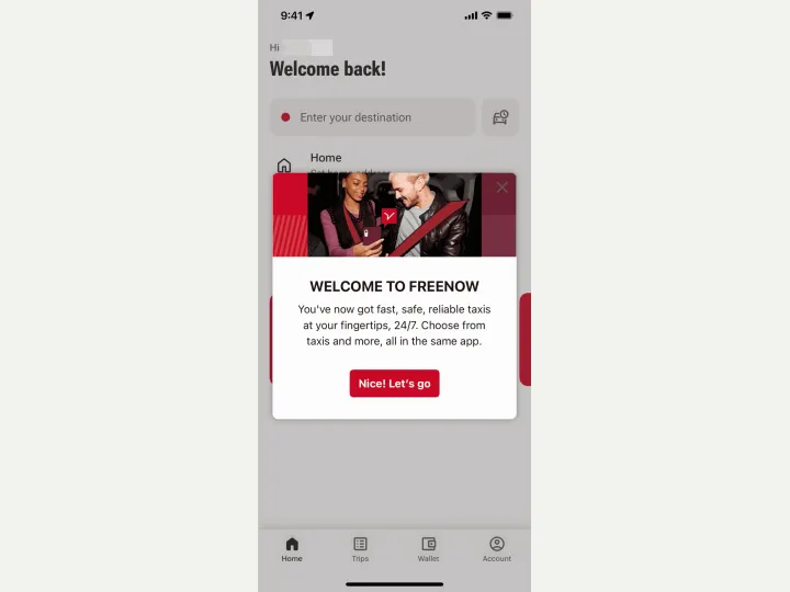 Freenow interface reference