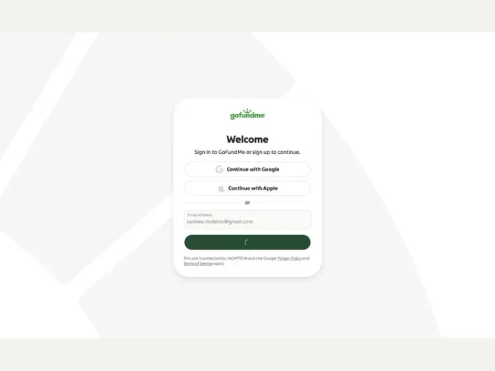 GoFundMe interface reference