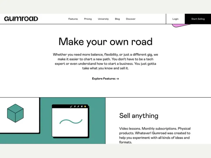 Gumroad interface reference
