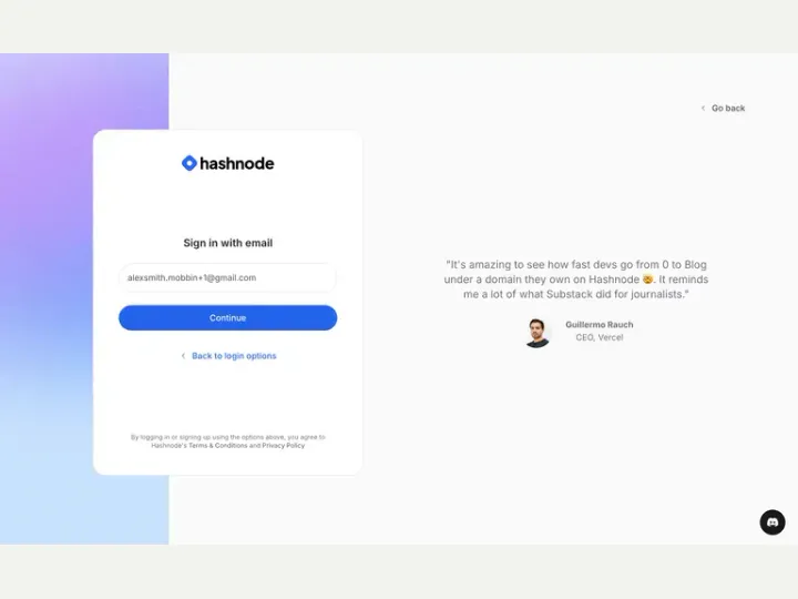 Hashnode interface reference