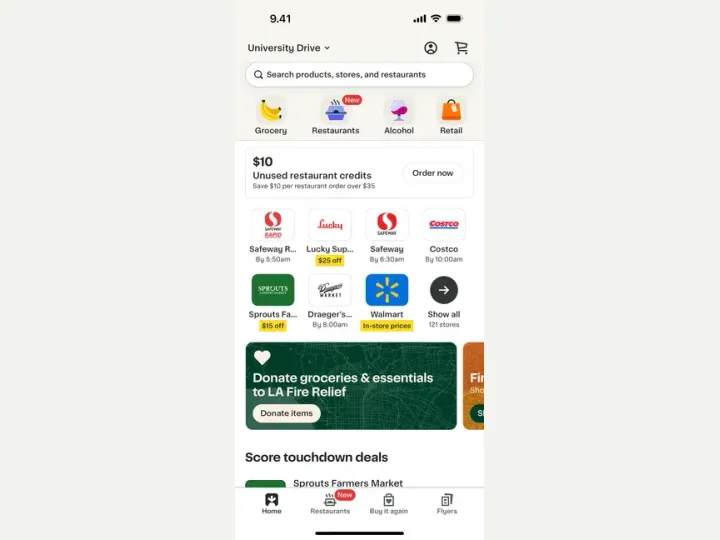 Instacart interface reference