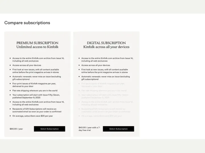 Kinfolk interface reference