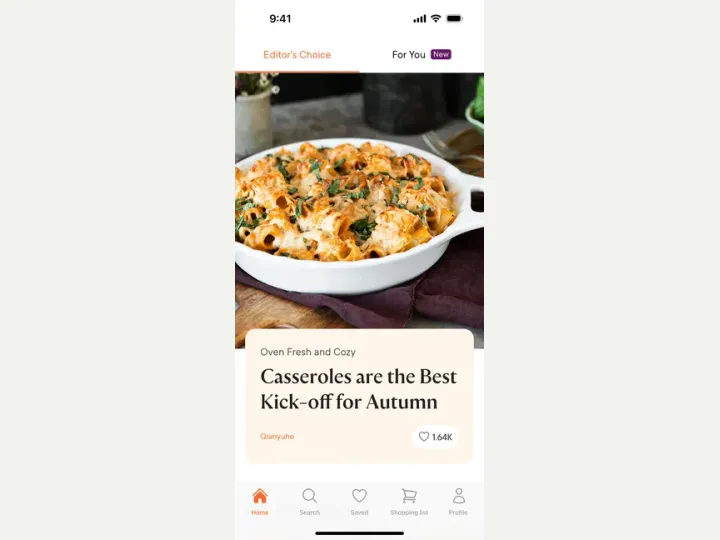 Kitchen Stories interface reference