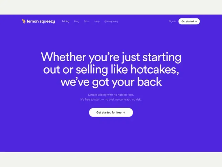 Lemon Squeezy interface reference