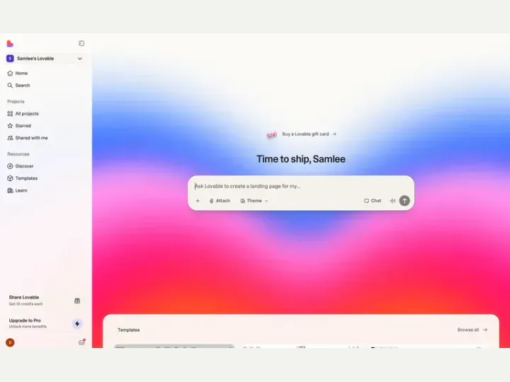 Lovable interface reference