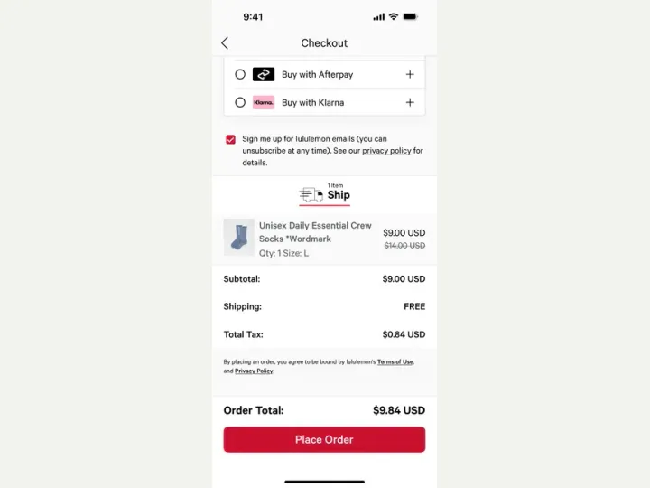 lululemon interface reference
