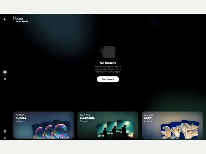 Luma AI interface reference