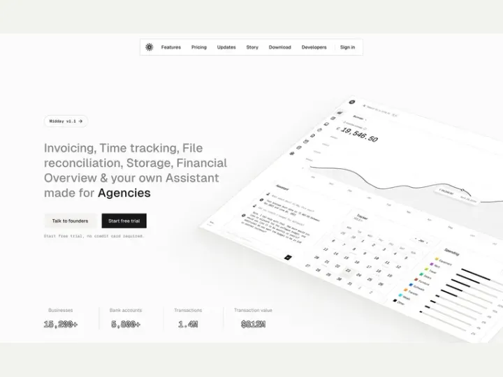 Midday interface reference