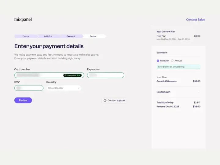 Mixpanel interface reference