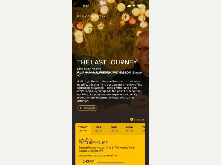 MUBI GO interface reference
