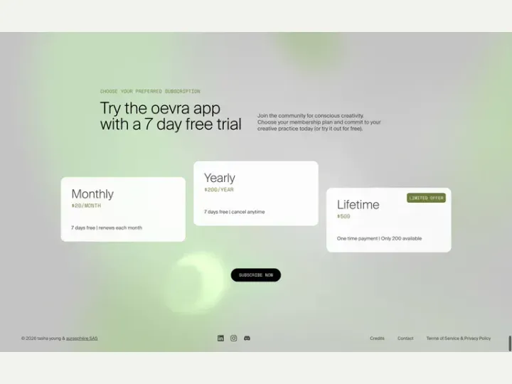 Oevra interface reference