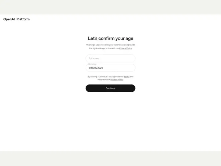 OpenAI Platform interface reference