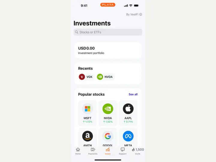 Plata Card interface reference