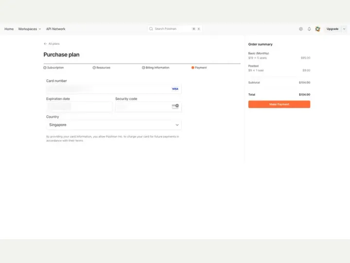 Postman interface reference