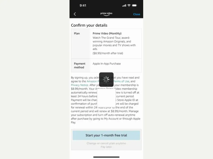 Prime Video interface reference