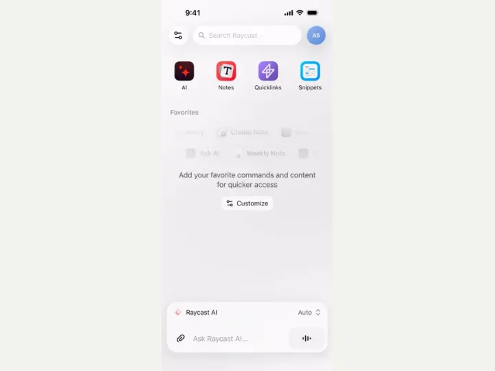 Raycast interface reference
