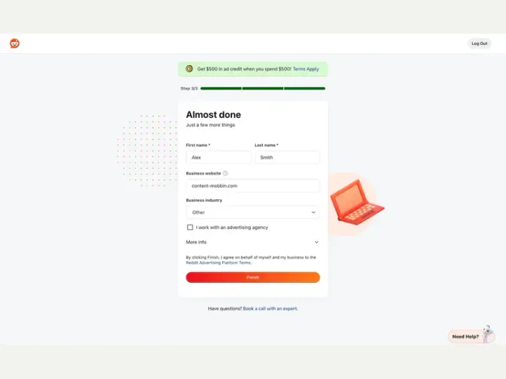 Reddit interface reference