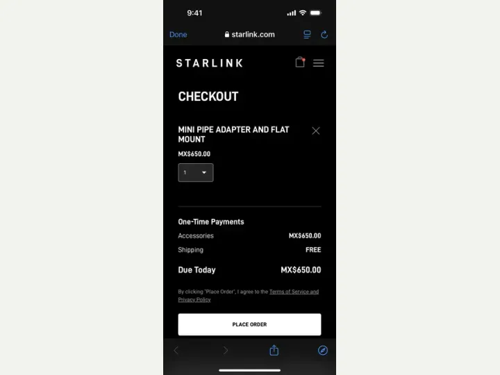 Starlink interface reference