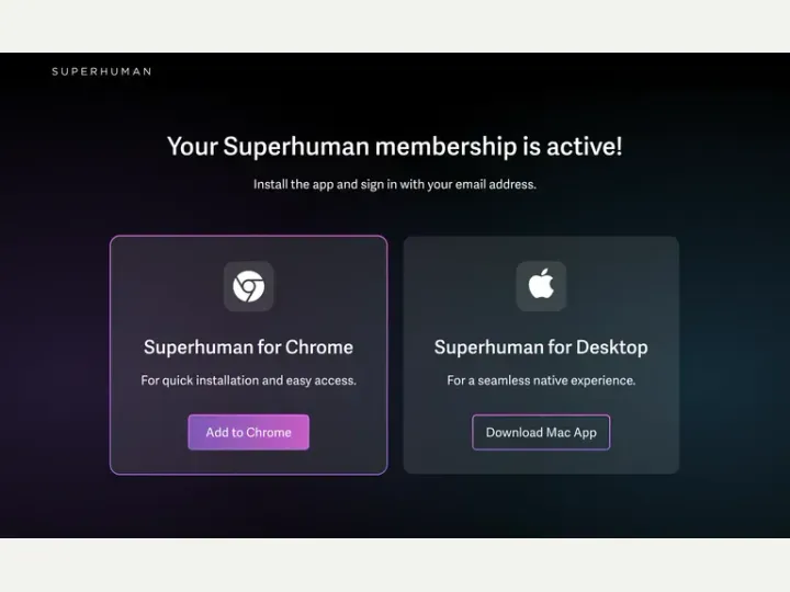 Superhuman Mail interface reference