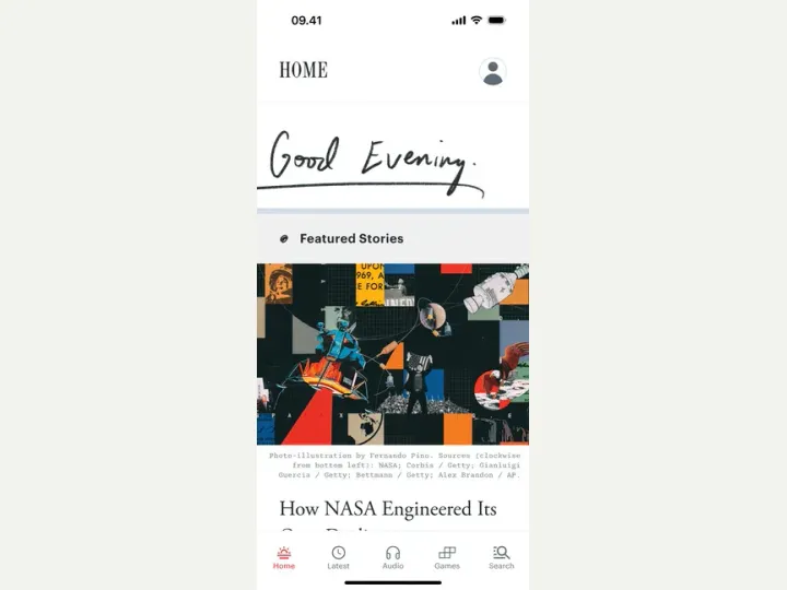 The Atlantic Magazine interface reference