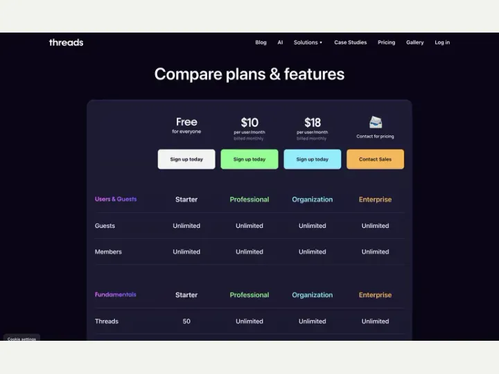 Threads interface reference