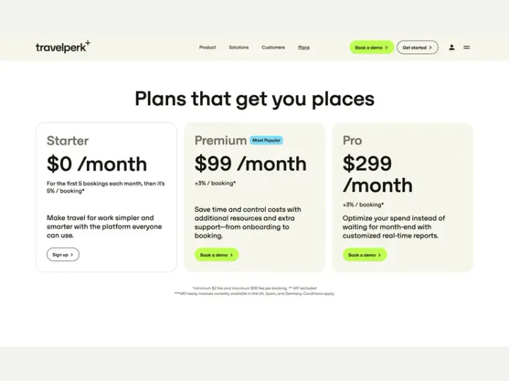TravelPerk interface reference