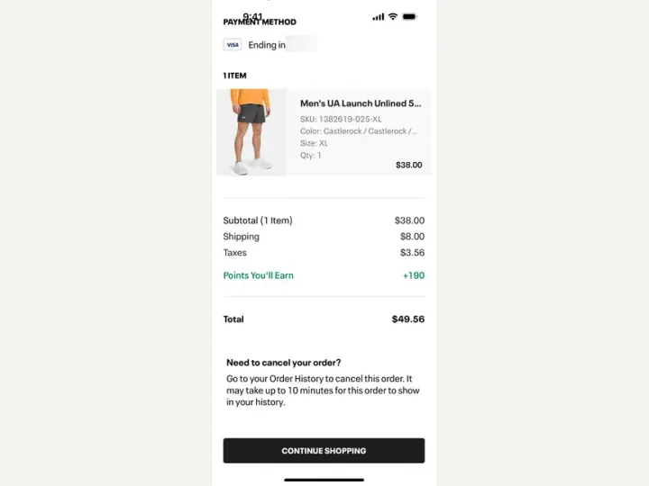 Under Armour interface reference